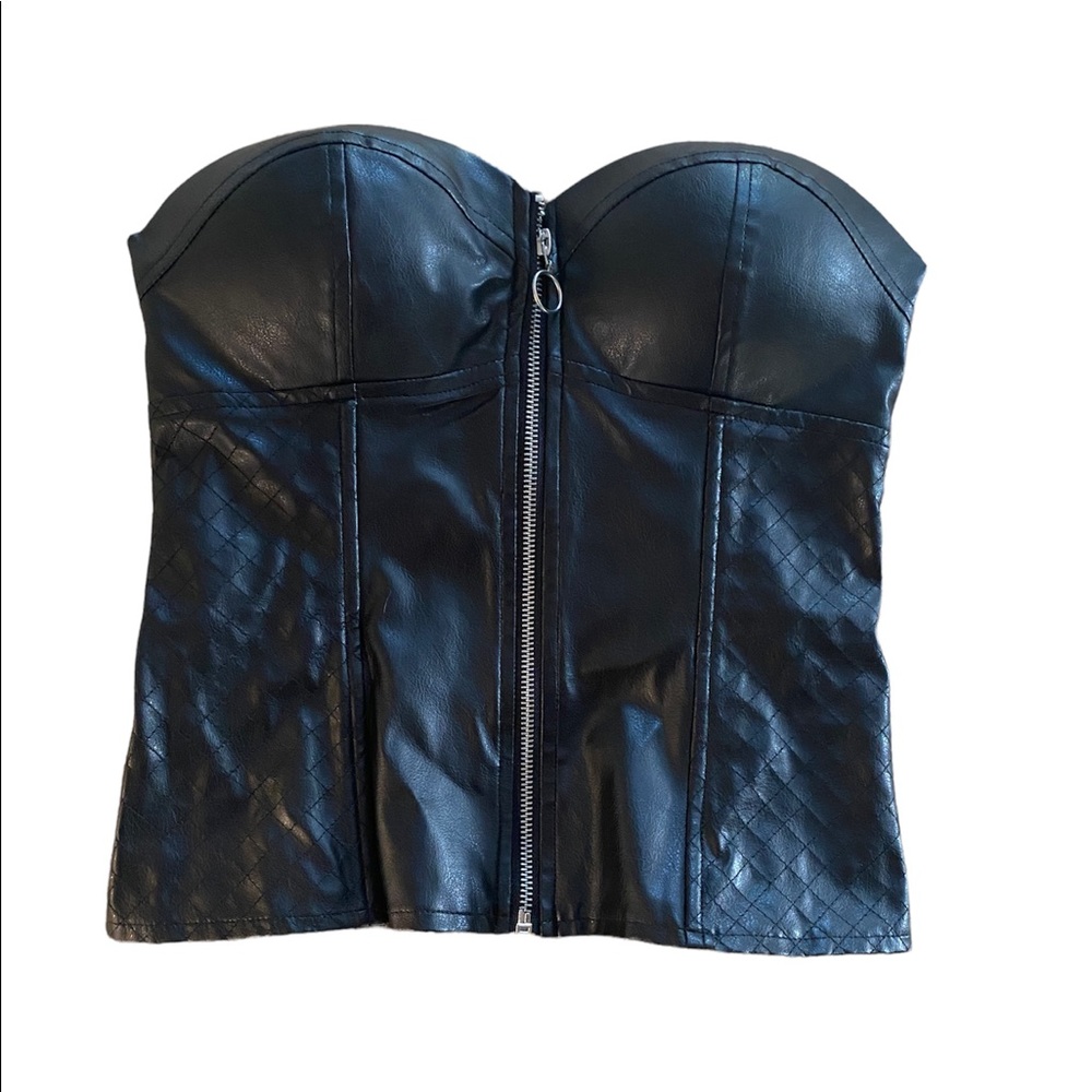 Leather tube top